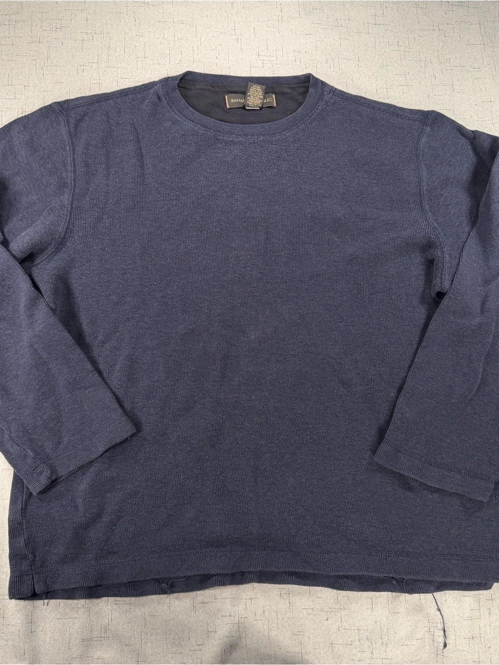 Banana Republic Men's Navy Crewneck Long Sleeve